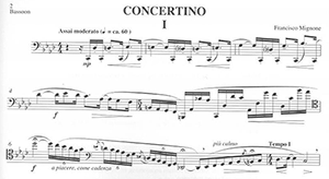 Francisco Mignone: Concertino for Bassoon and Chamber Orchestra