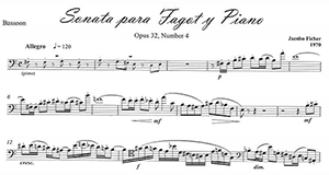 Jacobo Ficher: Sonata para Fagot y Piano Op. 32, No. 4