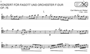Carl Maria von Weber: Concerto for Bassoon in F major Op 75