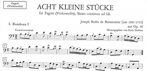 Joseph Bodin de Boismortier: Eight Little Pieces from Op. 40