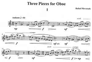 Rafael Mevorach: Three Pieces for Oboe (1972)