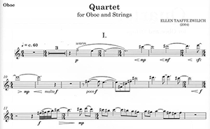 Ellen Taaffe Zwilich: Quartet for Oboe and Strings