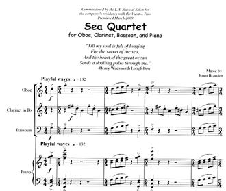 Jenni Brandon: Sea Quartet Ob, Cl, Bsn, Piano