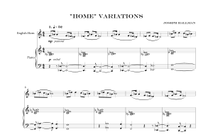 Joseph Hallman: "Home" Variations for English horn and piano
