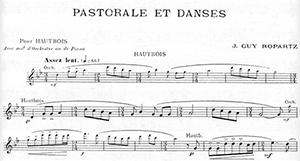 J. Guy Ropartz: Pastorale et Danses for Oboe and Piano