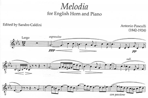 Antonio Pasculli: Melodia for English Horn and Piano