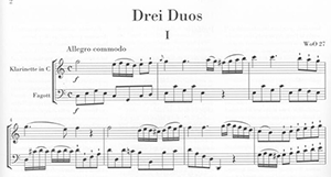 Ludwig van Beethoven: Three Duos for Clarinet and Bassoon, WOO 27