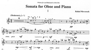 Rafael Mevorach: Sonata for Oboe and Piano