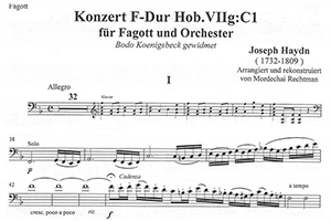 Joseph Haydn, Bassoon Concerto in F Major, Hob. VIIg:C1