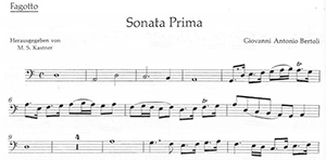 Giovanni Bertoli: Sonata Prima