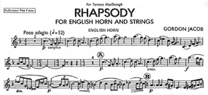 Gordon Jacob: Rhapsody for English Horn and Strings