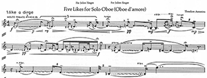Theodore Antoniou: Five Likes for Oboe Solo