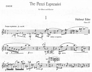 Helmut Eder: Tre Pezzi Espressivi op. 37