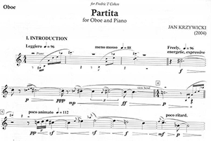 Jan Krzywicki: Partita for Oboe and Piano