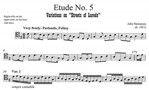John Steinmetz: Etude #5 Streets of Laredo