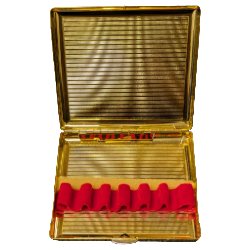 6 Reed Case Bassoon Leather, Gold Trim